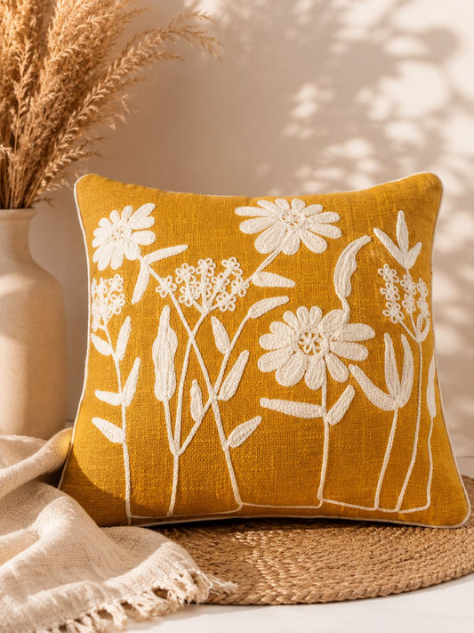 Bliss Sun Embroidery Boho Cushion Cover